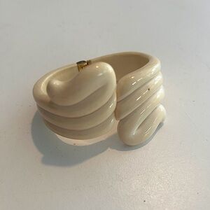 Plastic ivory cuff bracelet